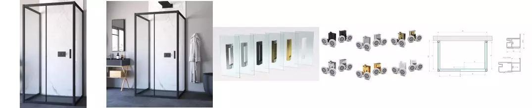 Душевой угол-ограждение «Vegas Glass» ZP-U Novo h2000 120/100 Crystal vision/чёрный матовый без поддона универсальный Душевой угол-ограждение «Vegas Glass» ZP-U Novo h2000 120/100 Crystal vision/чёрный матовый без поддона универсальный