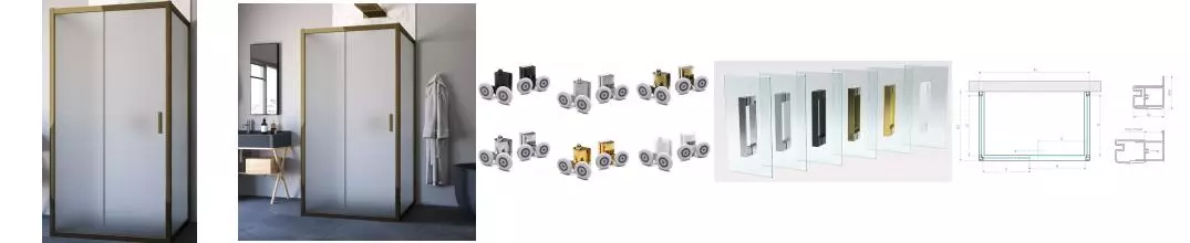 Душевой угол-ограждение «Vegas Glass» ZP-U TUR Novo 100/90 сатин/бронза без поддона универсальный Душевой угол-ограждение «Vegas Glass» ZP-U TUR Novo 100/90 сатин/бронза без поддона универсальный