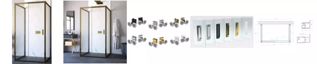 Душевой угол-ограждение «Vegas Glass» ZP-U TUR Novo 100/100 Crystal vision/бронза без поддона универсальный Душевой угол-ограждение «Vegas Glass» ZP-U TUR Novo 100/100 Crystal vision/бронза без поддона универсальный