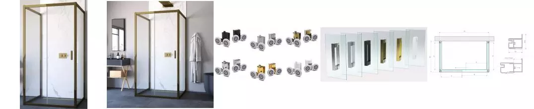 Душевой угол-ограждение «Vegas Glass» ZP-U TUR Novo 120/90 прозрачный/бронза без поддона универсальный Душевой угол-ограждение «Vegas Glass» ZP-U TUR Novo 120/90 прозрачный/бронза без поддона универсальный