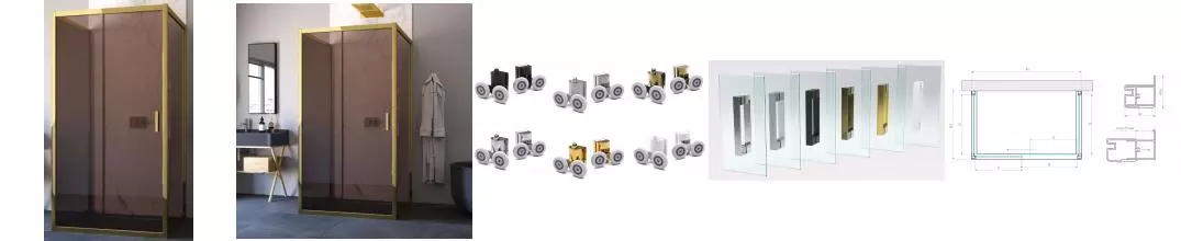 Душевой угол-ограждение «Vegas Glass» ZP-U TUR Novo 120/90 бронза/золото глянцевое без поддона универсальный Душевой угол-ограждение «Vegas Glass» ZP-U TUR Novo 120/90 бронза/золото глянцевое без поддона универсальный