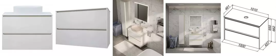 Тумба с раковиной «Allen Brau» Activity 100 подвесная белый матовый/олива браш 307992 Тумба с раковиной «Allen Brau» Activity 100 подвесная белый матовый/олива браш 307992