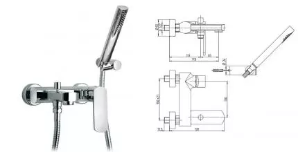 Уценка, Смеситель для ванны «Paini» Ovo 86CR1052SKM хром