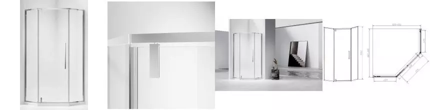 Душевой угол-ограждение «Vincea» Slim-N VSP-4SN900CL 90/90 прозрачный/хром многоугольный без поддона Душевой угол-ограждение «Vincea» Slim-N VSP-4SN900CL 90/90 прозрачный/хром многоугольный без поддона