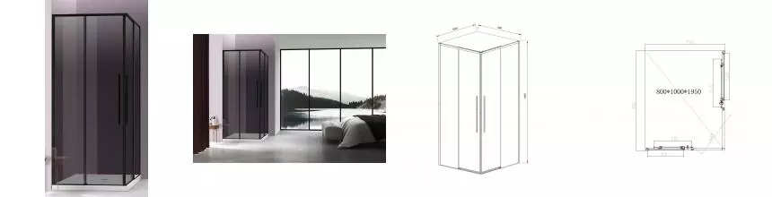 Душевой угол-ограждение «Vincea» Slim-N VSS-4SN8010CGB 100/80 тонированный/чёрный прямоугольный без поддона Душевой угол-ограждение «Vincea» Slim-N VSS-4SN8010CGB 100/80 тонированный/чёрный прямоугольный без поддона