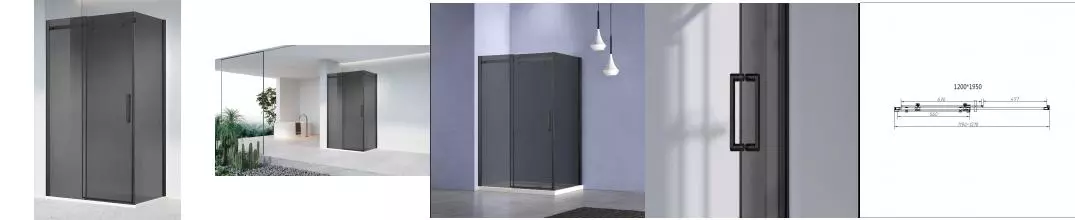 Душевой угол-ограждение «Vincea» Como-N VSR-4CN9012CGB 120/90 тонированный/чёрный прямоугольный без поддона универсальный Душевой угол-ограждение «Vincea» Como-N VSR-4CN9012CGB 120/90 тонированный/чёрный прямоугольный без поддона универсальный