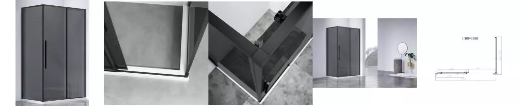 Душевой угол-ограждение «Vincea» Slim-N VSR-4SN8011CGB 110/80 тонированный/чёрный прямоугольный без поддона универсальный Душевой угол-ограждение «Vincea» Slim-N VSR-4SN8011CGB 110/80 тонированный/чёрный прямоугольный без поддона универсальный