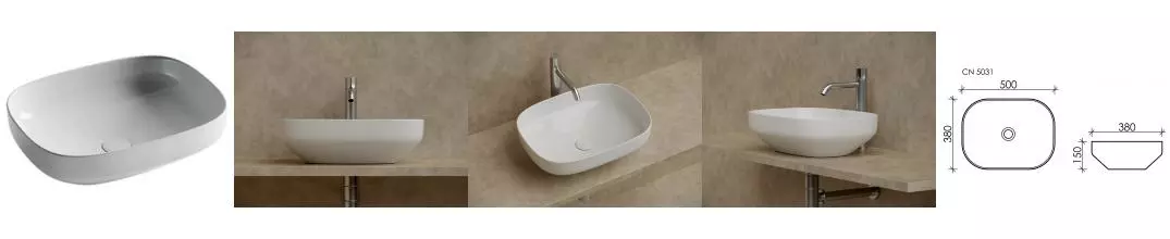 Раковина «Ceramica Nova» Element 50/38 CN5031 фарфоровая белая Раковина «Ceramica Nova» Element 50/38 CN5031 фарфоровая белая