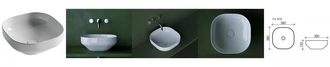 Раковина «Ceramica Nova» Element 38/38 CN5032 фарфоровая белая Раковина «Ceramica Nova» Element 38/38 CN5032 фарфоровая белая