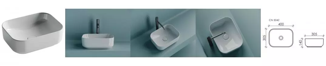 Раковина «Ceramica Nova» Element 40/30 CN5042 фарфоровая белая Раковина «Ceramica Nova» Element 40/30 CN5042 фарфоровая белая