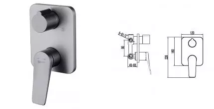 Смеситель для душа «Lemark» Bronx LM3728GM графит Смеситель для душа «Lemark» Bronx LM3728GM графит