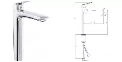 Смеситель для раковины «Belbagno» DUE-LMC-CRM-W0 хром Смеситель для раковины «Belbagno» DUE-LMC-CRM-W0 хром