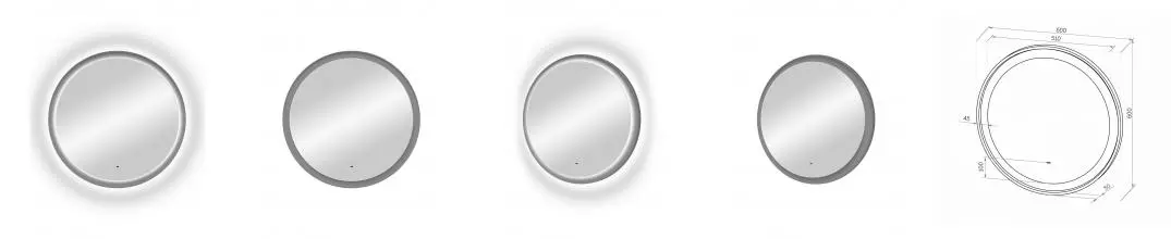Зеркало «Art&Max» Napoli 60 с подсветкой Grey Зеркало «Art&Max» Napoli 60 с подсветкой Grey