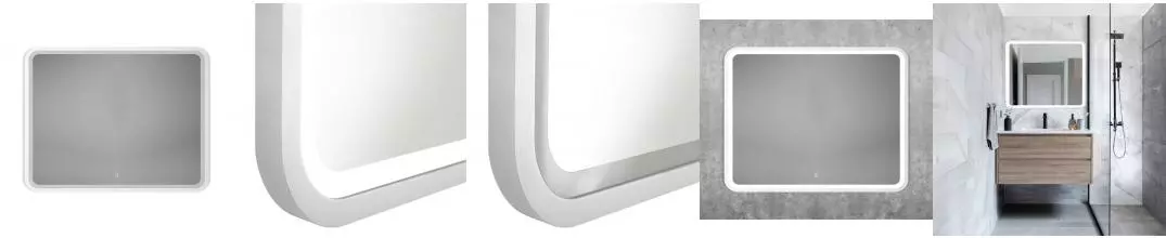 Зеркало «Art&Max» Genova 90/80 с подсветкой White