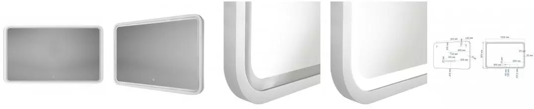 Зеркало «Art&Max» Genova 120/80 с подсветкой White