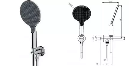 Душевой гарнитур «Bossini» Apice CE3002C.030 хром Душевой гарнитур «Bossini» Apice CE3002C.030 хром