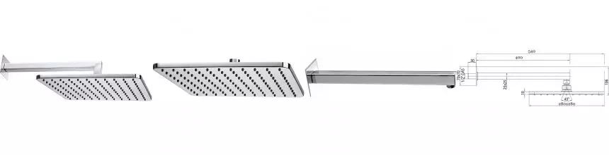 Верхний душ «Bossini» Cosmo H69598I.030 хром Верхний душ «Bossini» Cosmo H69598I.030 хром