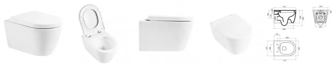 Подвесной унитаз безободковый «Belbagno» Marino BB105CHR-040 белый с сиденьем дюропласт с микролифтом белое Подвесной унитаз безободковый «Belbagno» Marino BB105CHR-040 белый с сиденьем дюропласт с микролифтом белое