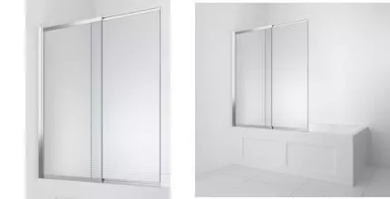 Шторка на ванну стеклянная «Belbagno» Luce-VF-11-90/145-P-Cr рифлёная/хром универсальная Шторка на ванну стеклянная «Belbagno» Luce-VF-11-90/145-P-Cr рифлёная/хром универсальная
