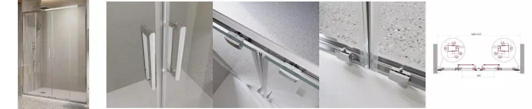 Душевая дверь «Belbagno» LUCE-BF-2-140-C-Cr 140/195 прозрачная/хром Душевая дверь «Belbagno» LUCE-BF-2-140-C-Cr 140/195 прозрачная/хром