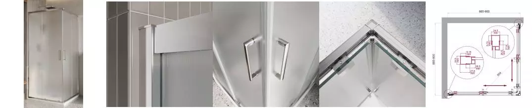 Душевой угол-ограждение «Belbagno» LUCE-A-2-90-P-Cr 90/90 прозрачный/хром квадратный без поддона Душевой угол-ограждение «Belbagno» LUCE-A-2-90-P-Cr 90/90 прозрачный/хром квадратный без поддона