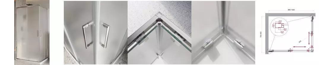 Душевой угол-ограждение «Belbagno» LUCE-AH-2-100/80-P-Cr 100/80 рифлёный/хром прямоугольный без поддона универсальный Душевой угол-ограждение «Belbagno» LUCE-AH-2-100/80-P-Cr 100/80 рифлёный/хром прямоугольный без поддона универсальный