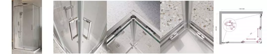 Душевой угол-ограждение «Belbagno» LUCE-AH-2-120/90-C-Cr 120/90 прозрачный/хром прямоугольный без поддона универсальный Душевой угол-ограждение «Belbagno» LUCE-AH-2-120/90-C-Cr 120/90 прозрачный/хром прямоугольный без поддона универсальный