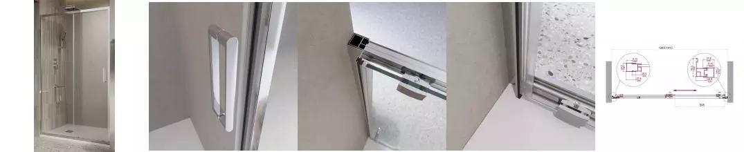 Душевая дверь «Belbagno» LUCE-BF-1-140-C-Cr 140/195 прозрачная/хром Душевая дверь «Belbagno» LUCE-BF-1-140-C-Cr 140/195 прозрачная/хром