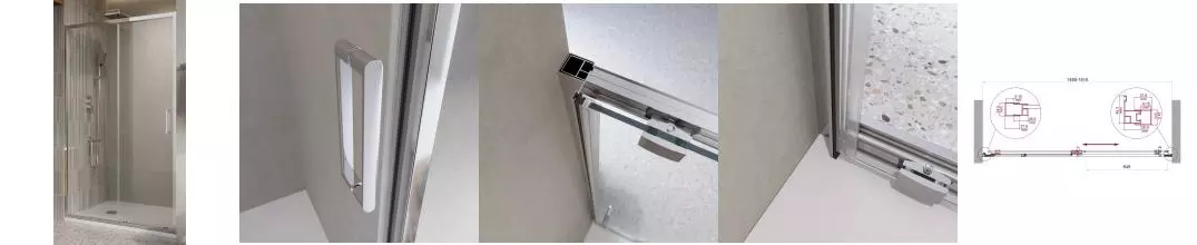 Душевая дверь «Belbagno» LUCE-BF-1-150-C-Cr 150/195 прозрачная/хром Душевая дверь «Belbagno» LUCE-BF-1-150-C-Cr 150/195 прозрачная/хром