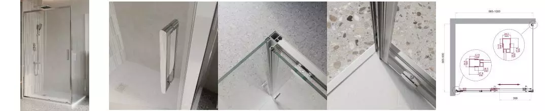 Душевой угол-ограждение «Belbagno» LUCE-AH-1-100/90-C-Cr 100/90 прозрачный/хром прямоугольный без поддона универсальный Душевой угол-ограждение «Belbagno» LUCE-AH-1-100/90-C-Cr 100/90 прозрачный/хром прямоугольный без поддона универсальный