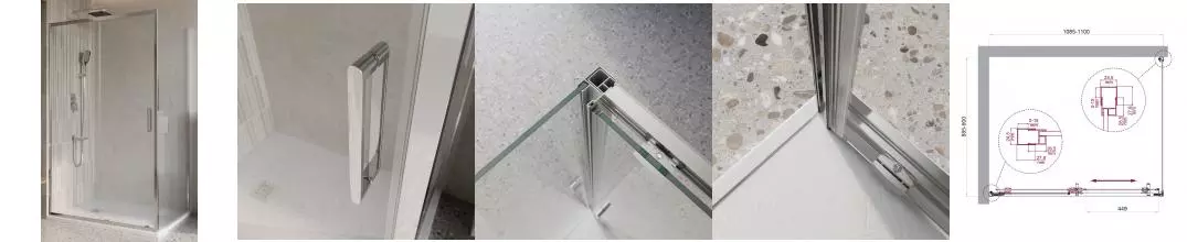 Душевой угол-ограждение «Belbagno» LUCE-AH-1-110/90-C-Cr 110/90 прозрачный/хром прямоугольный без поддона универсальный Душевой угол-ограждение «Belbagno» LUCE-AH-1-110/90-C-Cr 110/90 прозрачный/хром прямоугольный без поддона универсальный