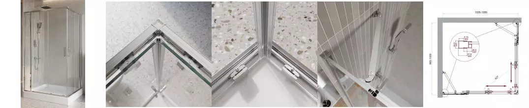 Душевой угол-ограждение «Belbagno» LUCE-AH-22-105/100-C-Cr 105/100 прозрачный/хром прямоугольный без поддона универсальный Душевой угол-ограждение «Belbagno» LUCE-AH-22-105/100-C-Cr 105/100 прозрачный/хром прямоугольный без поддона универсальный