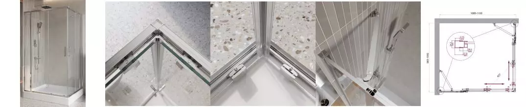 Душевой угол-ограждение «Belbagno» LUCE-AH-22-110/100-C-Cr 110/100 прозрачный/хром прямоугольный без поддона универсальный Душевой угол-ограждение «Belbagno» LUCE-AH-22-110/100-C-Cr 110/100 прозрачный/хром прямоугольный без поддона универсальный
