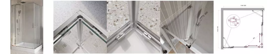 Душевой угол-ограждение «Belbagno» LUCE-AH-22-120/115-C-Cr 120/115 прозрачный/хром прямоугольный без поддона универсальный Душевой угол-ограждение «Belbagno» LUCE-AH-22-120/115-C-Cr 120/115 прозрачный/хром прямоугольный без поддона универсальный