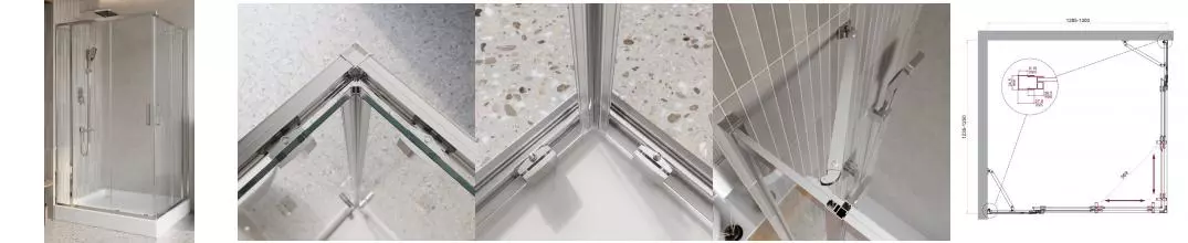 Душевой угол-ограждение «Belbagno» LUCE-AH-22-130/125-C-Cr 130/125 прозрачный/хром прямоугольный без поддона универсальный Душевой угол-ограждение «Belbagno» LUCE-AH-22-130/125-C-Cr 130/125 прозрачный/хром прямоугольный без поддона универсальный