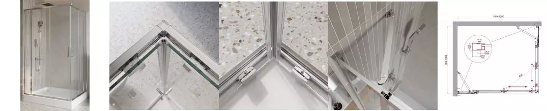 Душевой угол-ограждение «Belbagno» LUCE-AH-22-120/100-C-Cr 120/100 прозрачный/хром прямоугольный без поддона универсальный Душевой угол-ограждение «Belbagno» LUCE-AH-22-120/100-C-Cr 120/100 прозрачный/хром прямоугольный без поддона универсальный