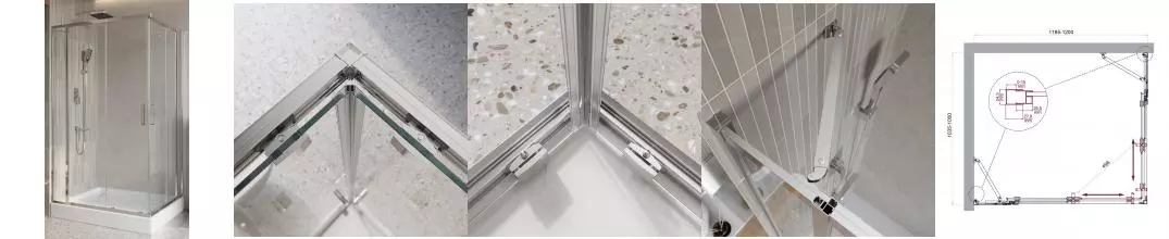 Душевой угол-ограждение «Belbagno» LUCE-AH-22-120/105-C-Cr 120/105 прозрачный/хром прямоугольный без поддона универсальный Душевой угол-ограждение «Belbagno» LUCE-AH-22-120/105-C-Cr 120/105 прозрачный/хром прямоугольный без поддона универсальный