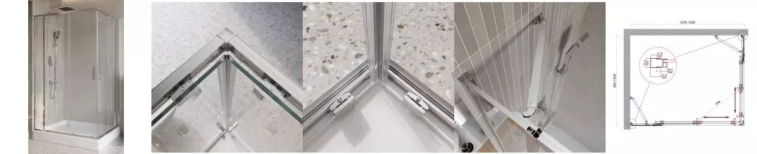 Душевой угол-ограждение «Belbagno» LUCE-AH-22-125/100-C-Cr 125/100 прозрачный/хром прямоугольный без поддона универсальный Душевой угол-ограждение «Belbagno» LUCE-AH-22-125/100-C-Cr 125/100 прозрачный/хром прямоугольный без поддона универсальный