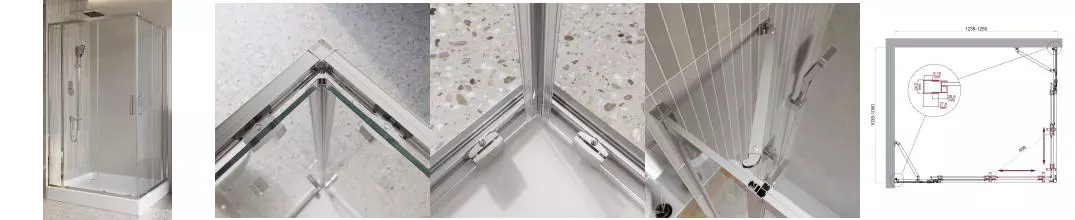 Душевой угол-ограждение «Belbagno» LUCE-AH-22-125/105-C-Cr 125/105 прозрачный/хром прямоугольный без поддона универсальный Душевой угол-ограждение «Belbagno» LUCE-AH-22-125/105-C-Cr 125/105 прозрачный/хром прямоугольный без поддона универсальный