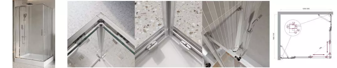 Душевой угол-ограждение «Belbagno» LUCE-AH-22-125/110-C-Cr 125/110 прозрачный/хром прямоугольный без поддона универсальный Душевой угол-ограждение «Belbagno» LUCE-AH-22-125/110-C-Cr 125/110 прозрачный/хром прямоугольный без поддона универсальный