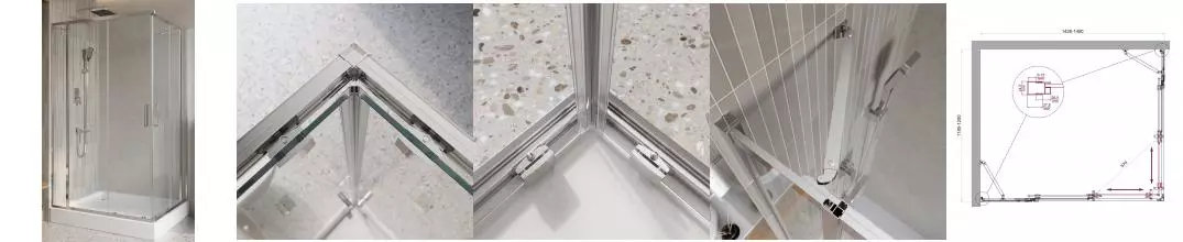 Душевой угол-ограждение «Belbagno» LUCE-AH-22-145/120-C-Cr 145/120 прозрачный/хром прямоугольный без поддона универсальный Душевой угол-ограждение «Belbagno» LUCE-AH-22-145/120-C-Cr 145/120 прозрачный/хром прямоугольный без поддона универсальный