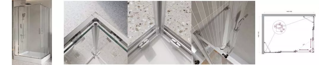 Душевой угол-ограждение «Belbagno» LUCE-AH-22-150/110-C-Cr 150/110 прозрачный/хром прямоугольный без поддона универсальный Душевой угол-ограждение «Belbagno» LUCE-AH-22-150/110-C-Cr 150/110 прозрачный/хром прямоугольный без поддона универсальный