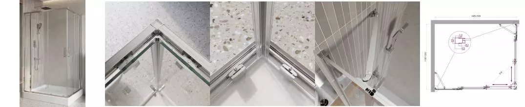 Душевой угол-ограждение «Belbagno» LUCE-AH-22-150/120-C-Cr 150/120 прозрачный/хром прямоугольный без поддона универсальный Душевой угол-ограждение «Belbagno» LUCE-AH-22-150/120-C-Cr 150/120 прозрачный/хром прямоугольный без поддона универсальный