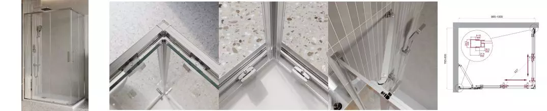 Душевой угол-ограждение «Belbagno» LUCE-AH-21-100/80-C-Cr 100/80 прозрачный/хром прямоугольный без поддона универсальный Душевой угол-ограждение «Belbagno» LUCE-AH-21-100/80-C-Cr 100/80 прозрачный/хром прямоугольный без поддона универсальный