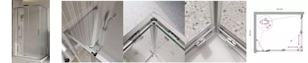 Душевой угол-ограждение «Belbagno» LUCE-AH-21-125/100-C-Cr 125/100 прозрачный/хром прямоугольный без поддона универсальный Душевой угол-ограждение «Belbagno» LUCE-AH-21-125/100-C-Cr 125/100 прозрачный/хром прямоугольный без поддона универсальный