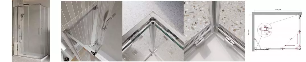 Душевой угол-ограждение «Belbagno» LUCE-AH-21-130/100-C-Cr 130/100 прозрачный/хром прямоугольный без поддона универсальный Душевой угол-ограждение «Belbagno» LUCE-AH-21-130/100-C-Cr 130/100 прозрачный/хром прямоугольный без поддона универсальный