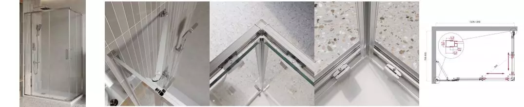 Душевой угол-ограждение «Belbagno» LUCE-AH-21-125/80-C-Cr 125/80 прозрачный/хром прямоугольный без поддона универсальный Душевой угол-ограждение «Belbagno» LUCE-AH-21-125/80-C-Cr 125/80 прозрачный/хром прямоугольный без поддона универсальный