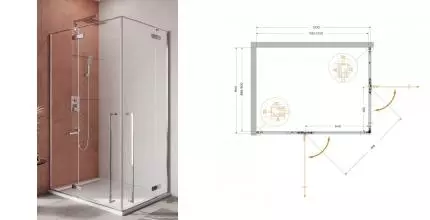 Душевой угол-ограждение «Cezares» LINER-AH-2-120/90-C-Cr-L 120/90 прозрачный/хром прямоугольный без поддона левый Душевой угол-ограждение «Cezares» LINER-AH-2-120/90-C-Cr-L 120/90 прозрачный/хром прямоугольный без поддона левый