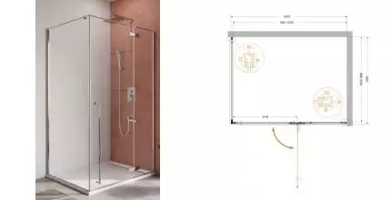Душевой угол-ограждение «Cezares» LINER-AH-1-120/90-C-Cr-R 120/90 прозрачный/хром прямоугольный без поддона правый Душевой угол-ограждение «Cezares» LINER-AH-1-120/90-C-Cr-R 120/90 прозрачный/хром прямоугольный без поддона правый
