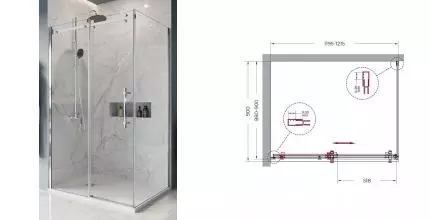 Душевой угол-ограждение «Belbagno» MARINO-AH-1-120/90-C-Cr 120/90 прозрачный/хром прямоугольный без поддона универсальный Душевой угол-ограждение «Belbagno» MARINO-AH-1-120/90-C-Cr 120/90 прозрачный/хром прямоугольный без поддона универсальный